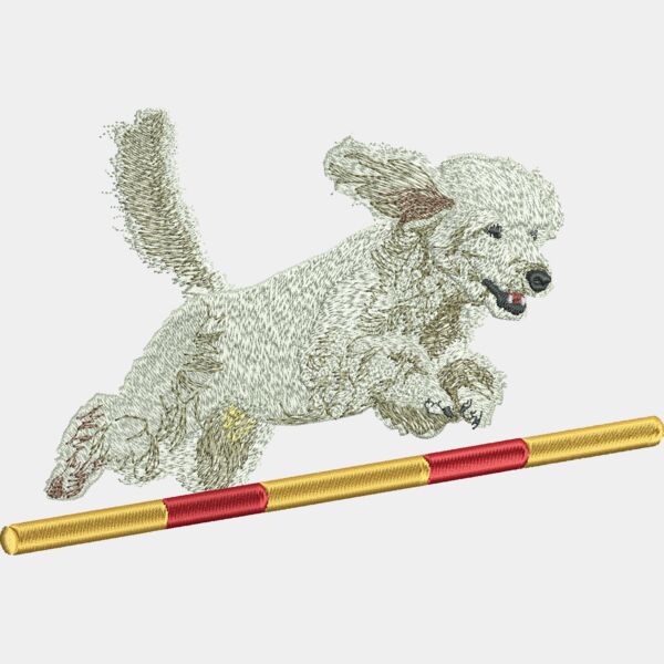 Poodle Jumping Back design Thumbnail